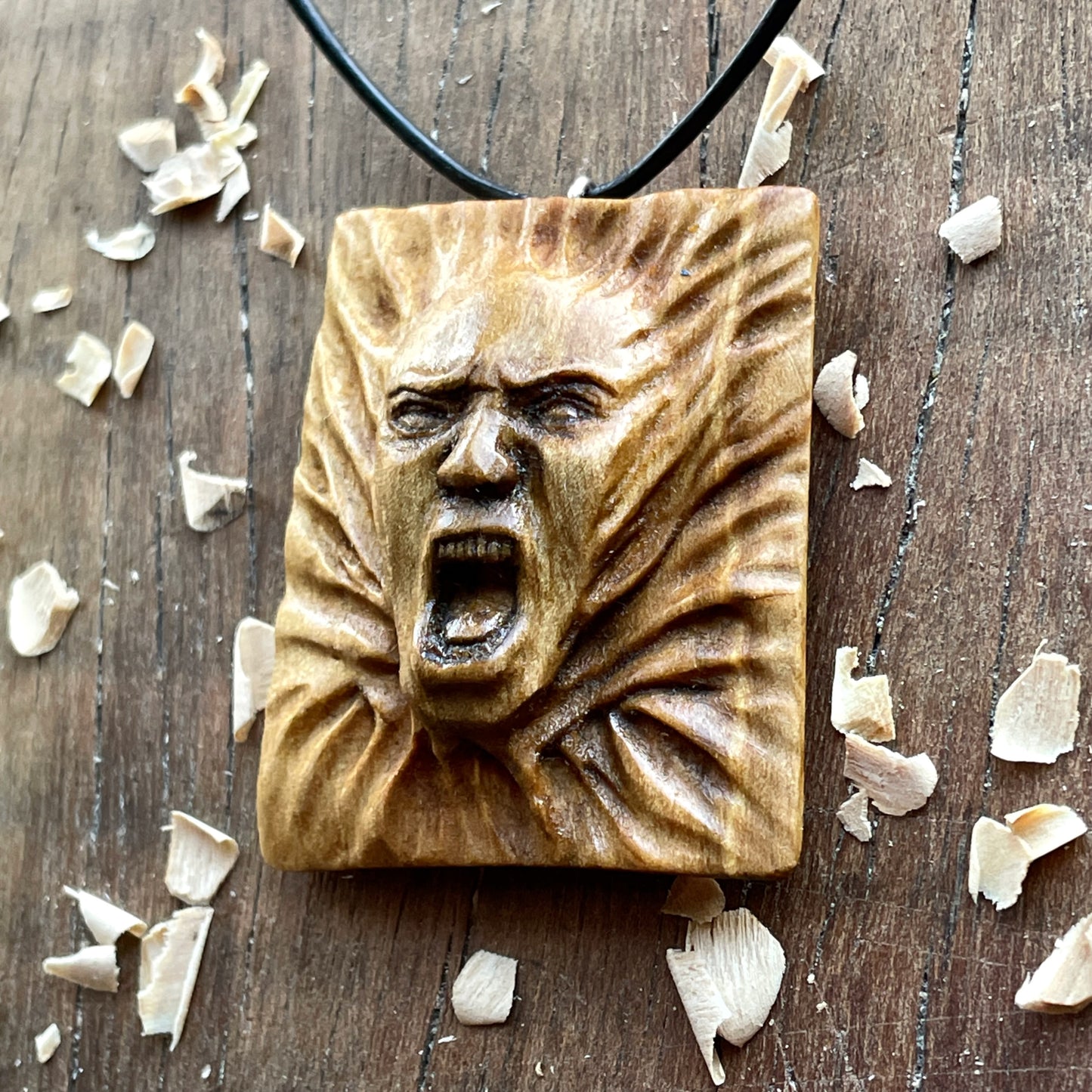 "Veiled" Wood Spirit Pendant
