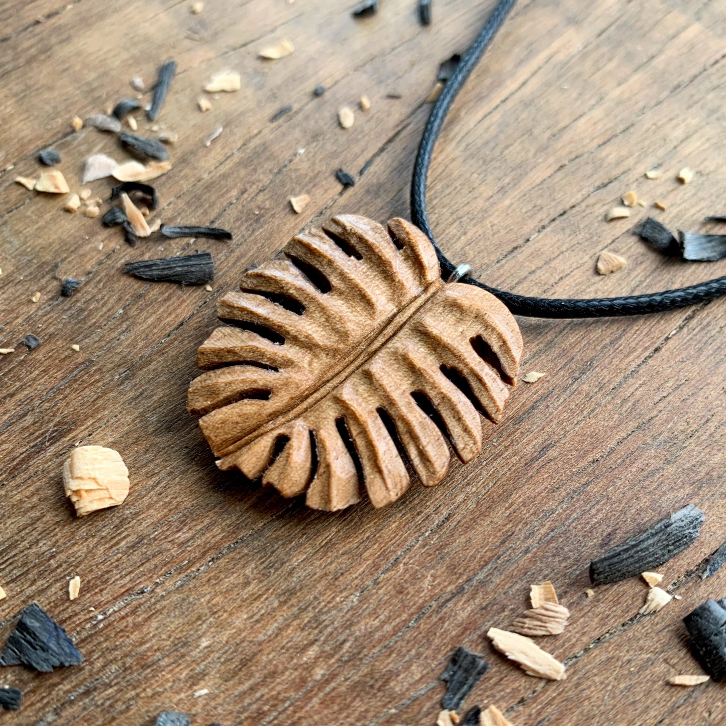 Monstera Leaf Pendant