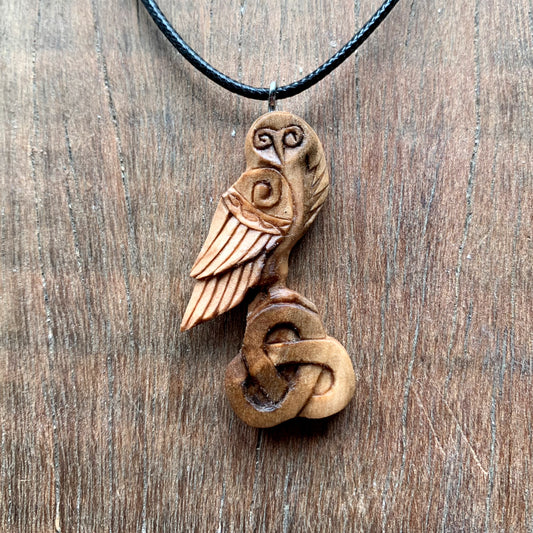 Celtic Style Owl Pendant