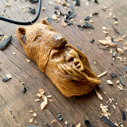 Girl And Wolf Pendant