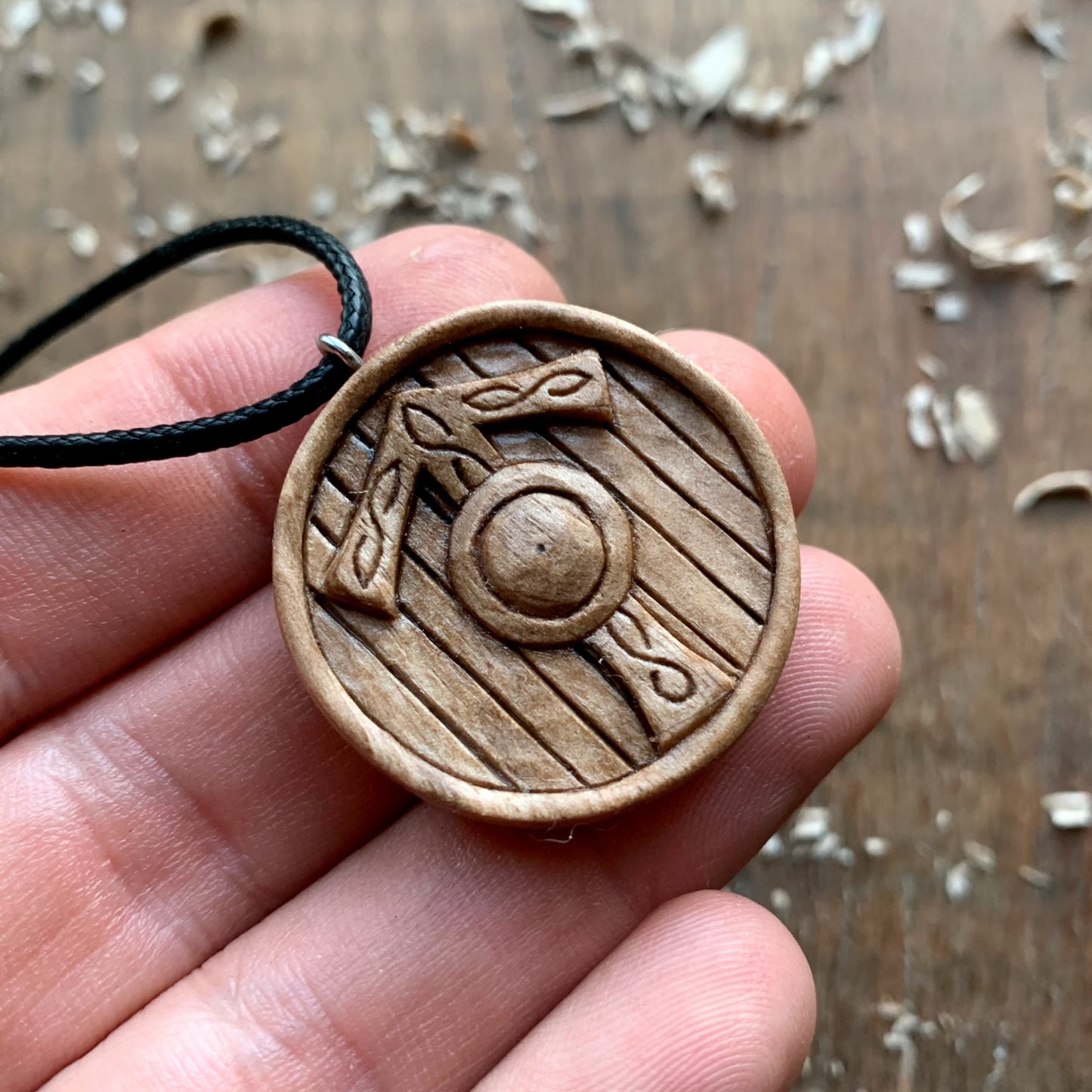 Viking Shield Tyr Rune Pendant