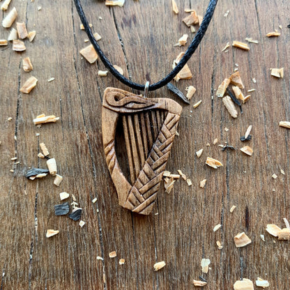 Celtic Harp Pendant Style 1