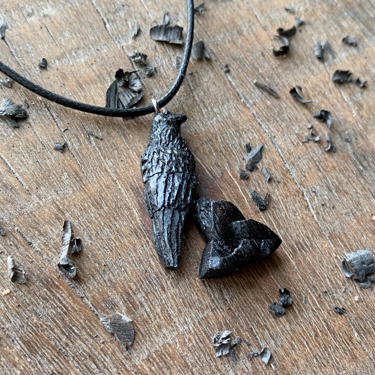 Raven On Triquetra Pendant