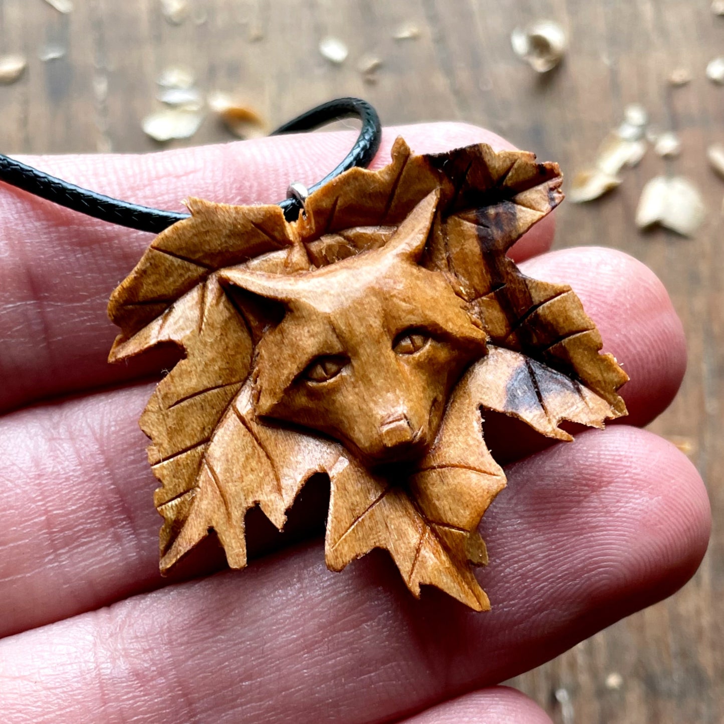 Fox Into Maple’s Leaf Pendant