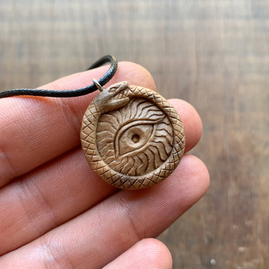 Ouroboros With Eye Design Pendant