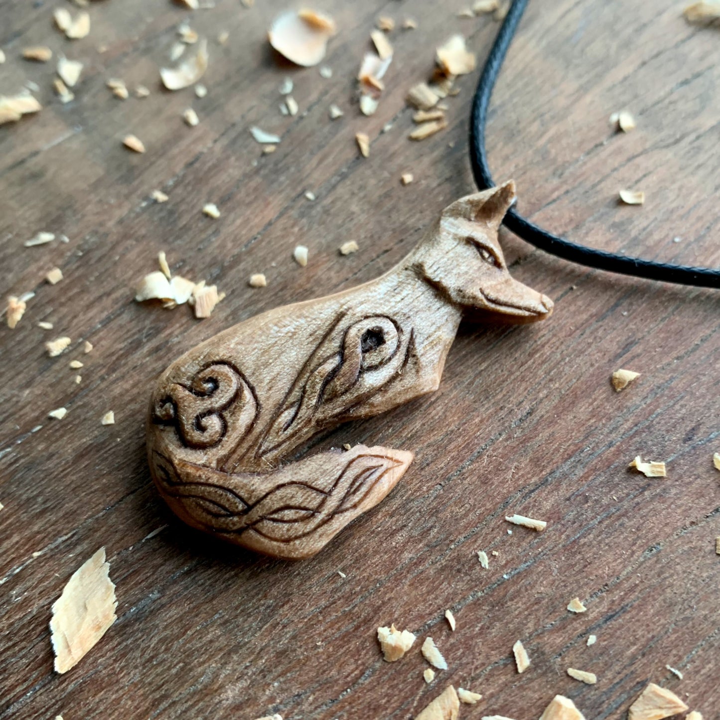 Celtic Fox With Triskelion Pendant