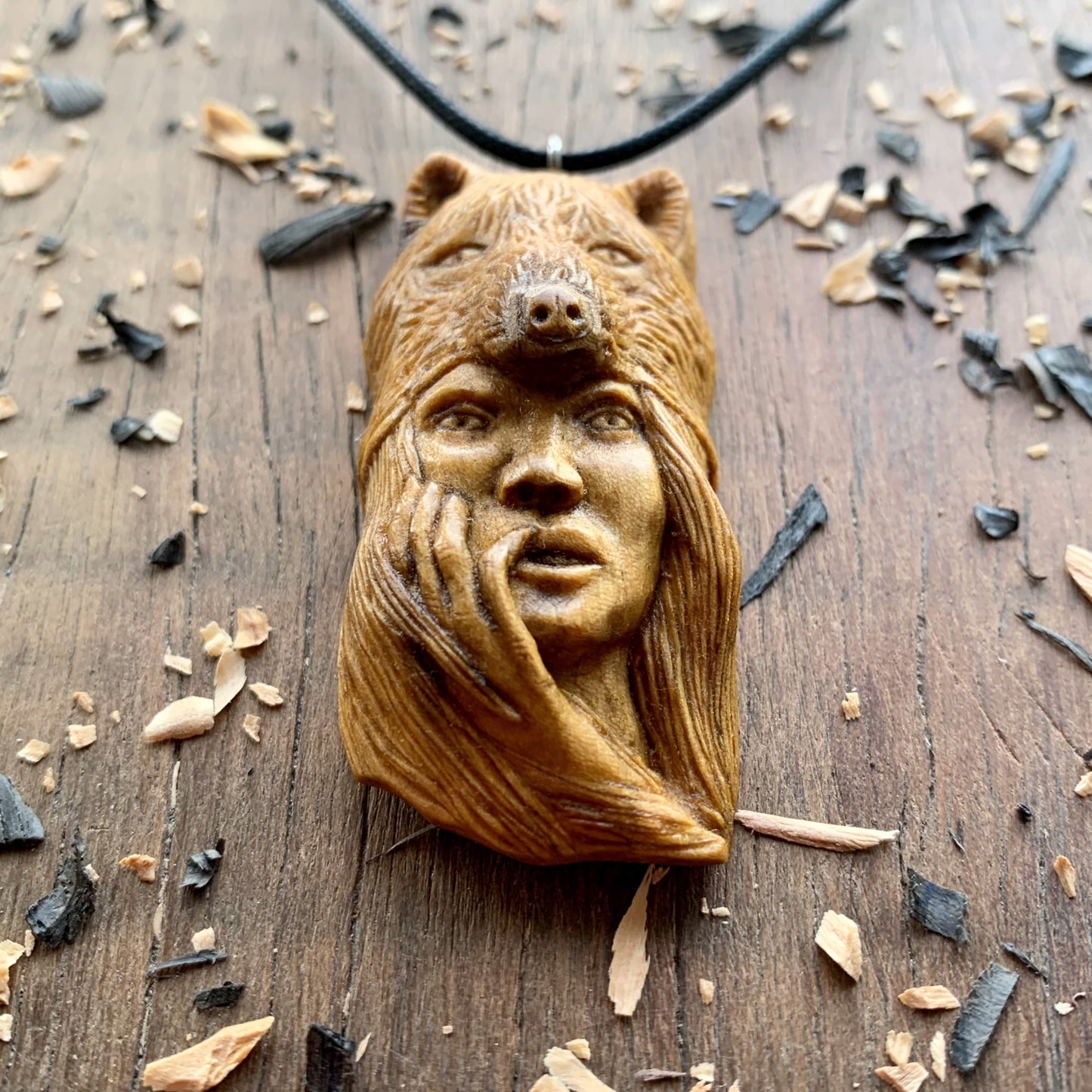 Girl And Wolf Pendant