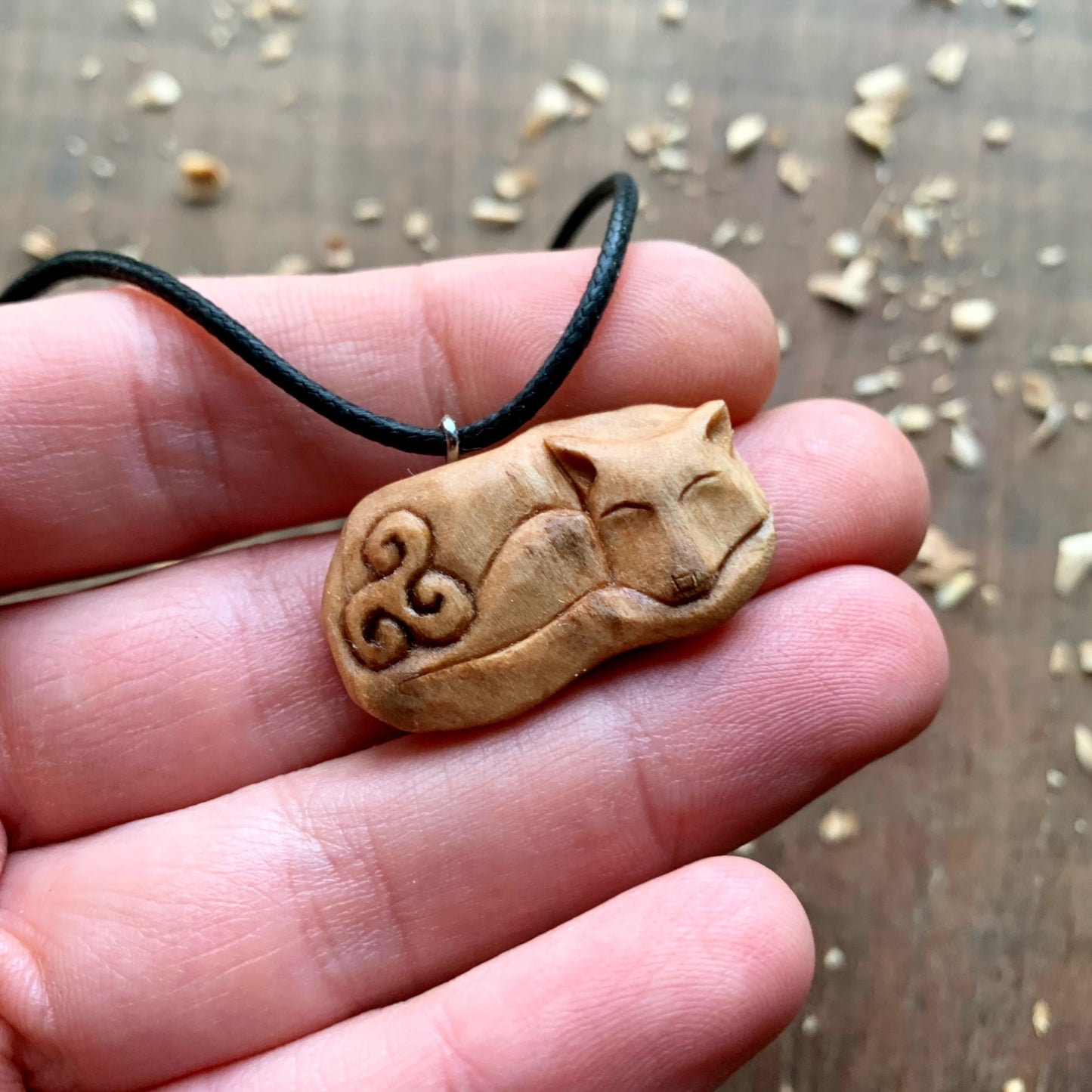 Sleeping Fox Triskelion Pendant