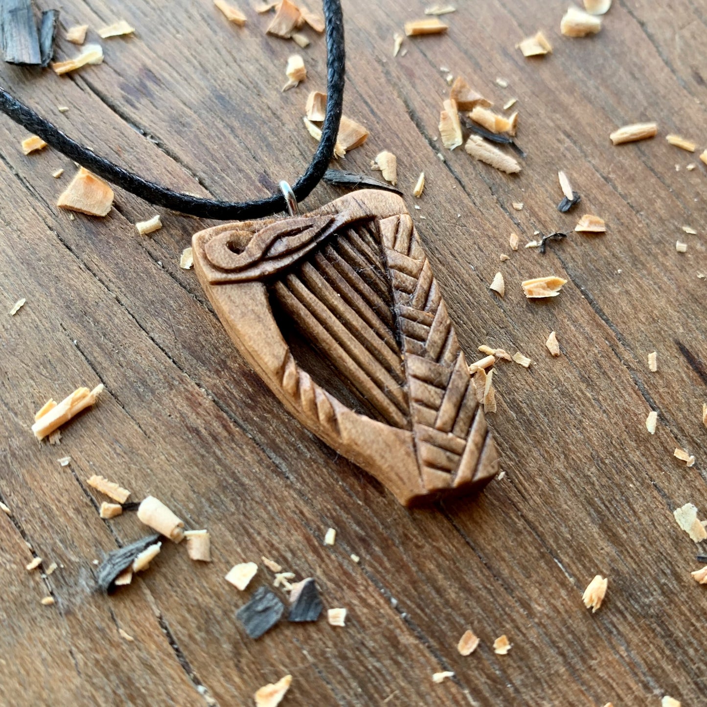 Celtic Harp Pendant Style 1