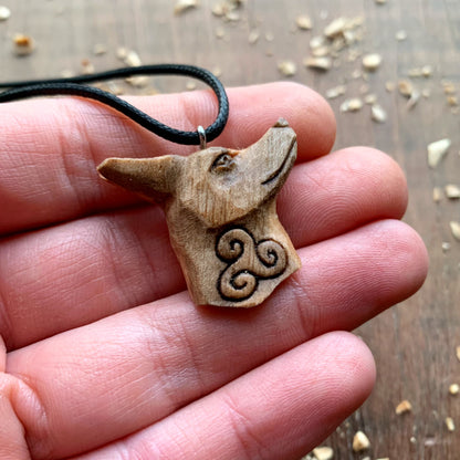 Celtic Fox Head Triskelion Pendant