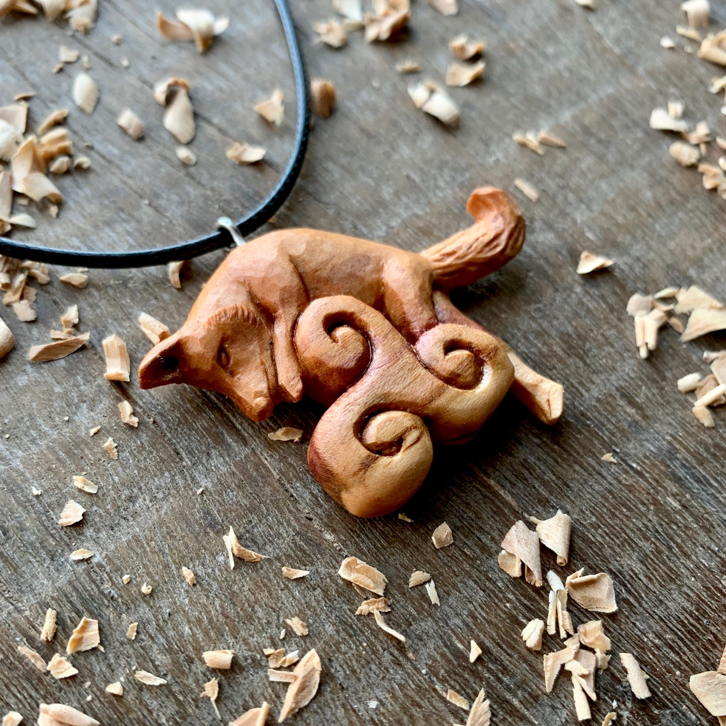 Celtic Fox With Triskelion Pendant