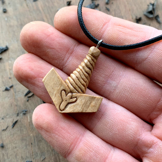 Mjolnir With Algiz Rune Pendant