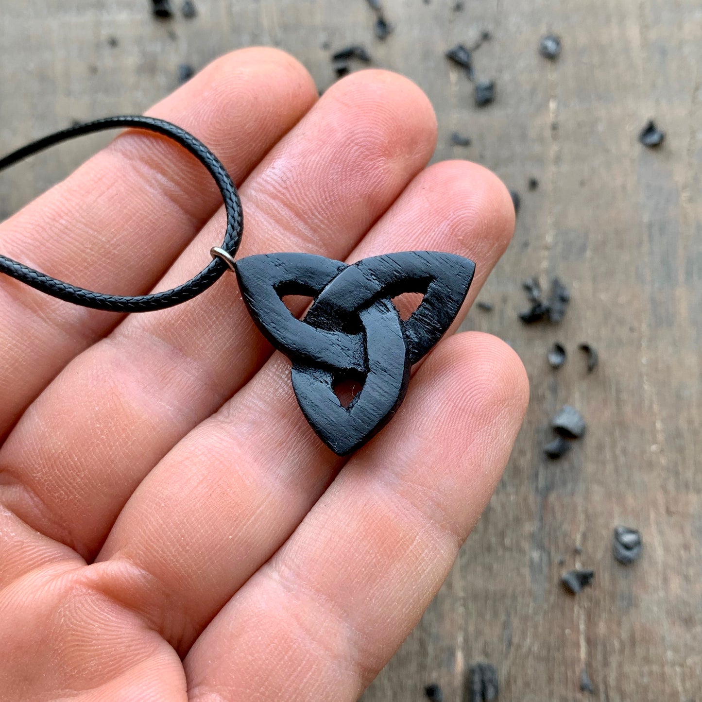 Triquetra Bog Oak Pendant