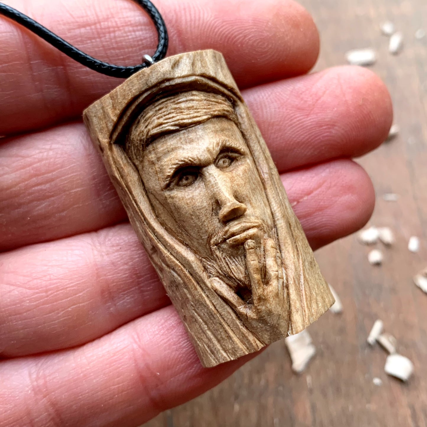 Thoughtful Wood Spirit Pendant