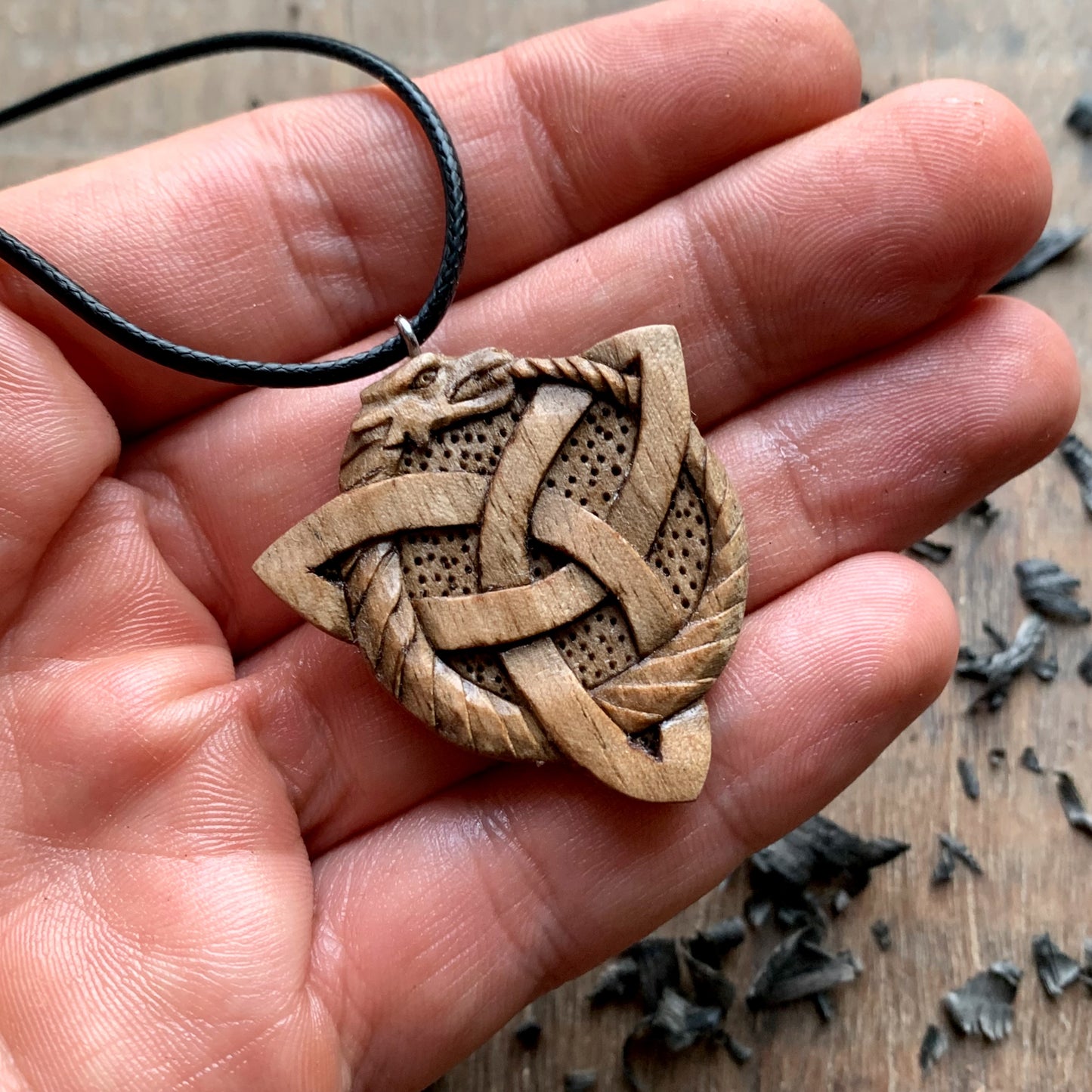 Ouroboros Dragon Triquetra Pendant