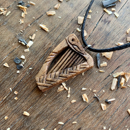 Celtic Harp Pendant Style 1