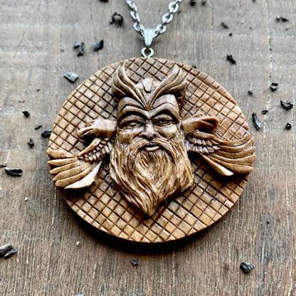 Odin with Huginn and Muninn Pendant