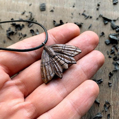 Moth Walnut Wood Pendant