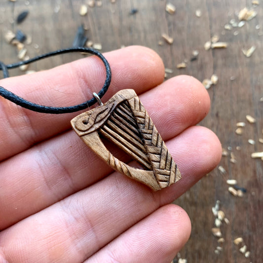 Celtic Harp Pendant Style 1