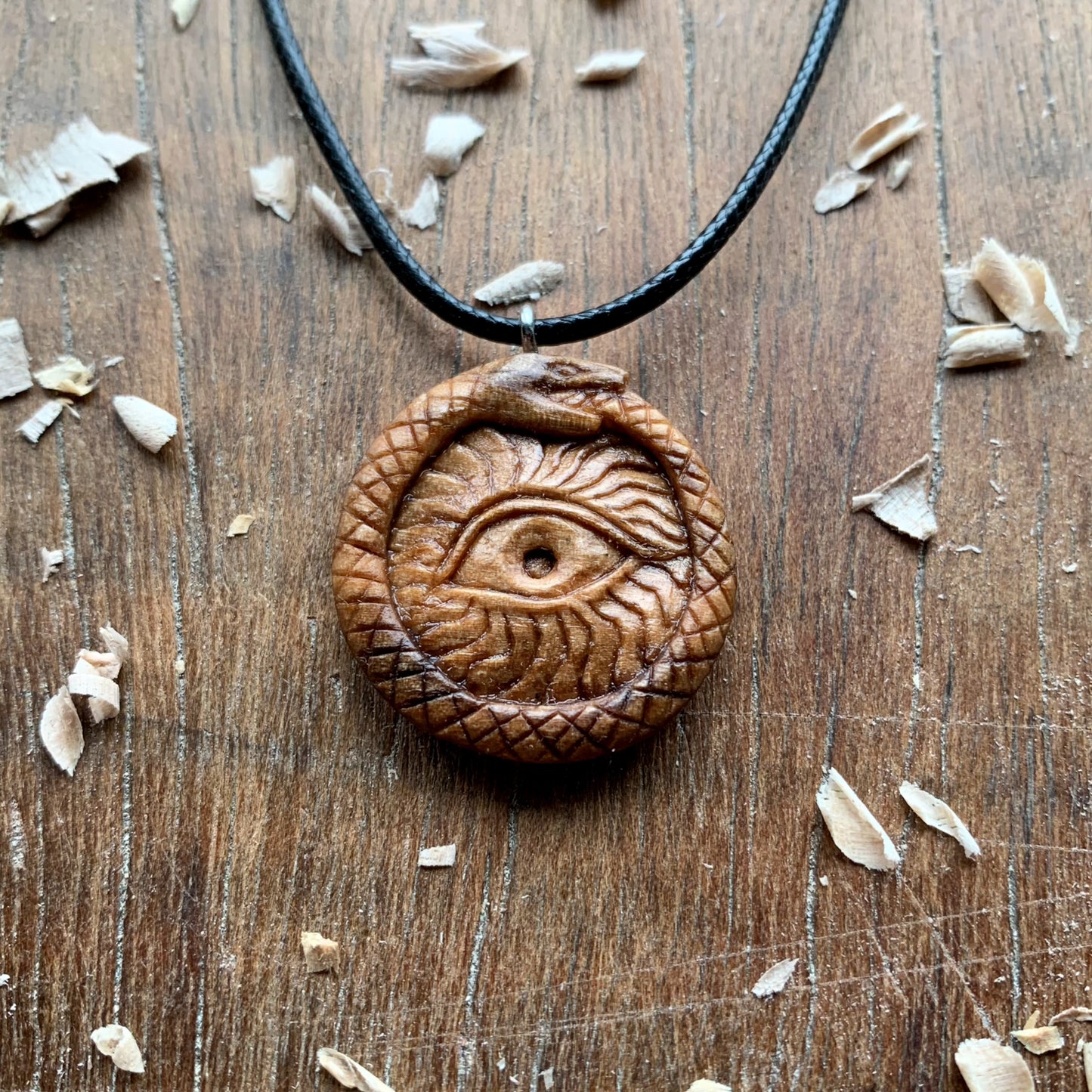 Ouroboros With Eye Design Pendant