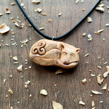 Sleeping Fox Triskelion Pendant