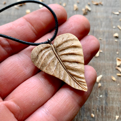 Heart Shape Leaf Pendant