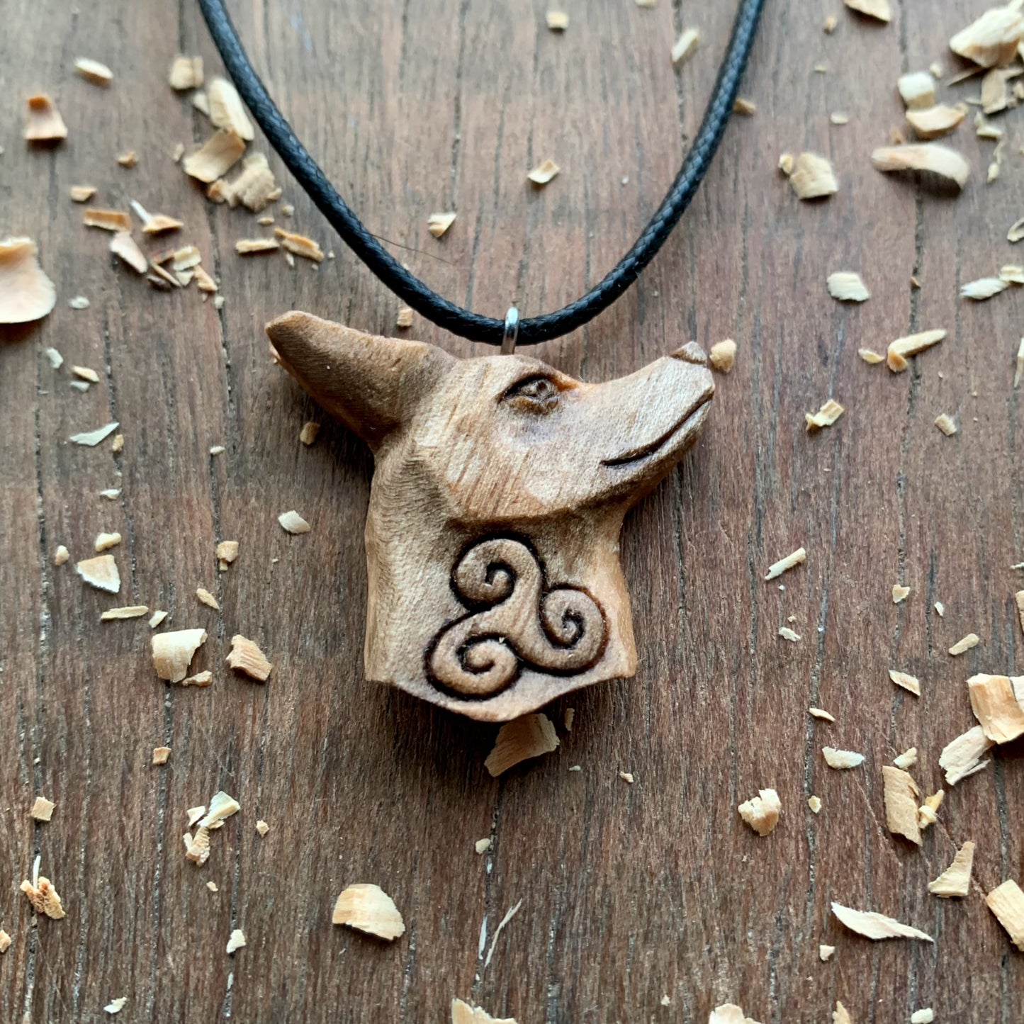 Celtic Fox Head Triskelion Pendant