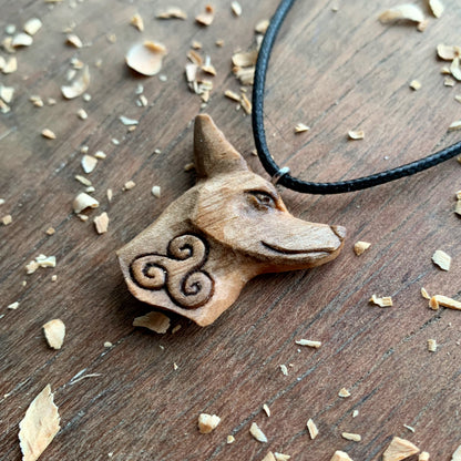 Celtic Fox Head Triskelion Pendant