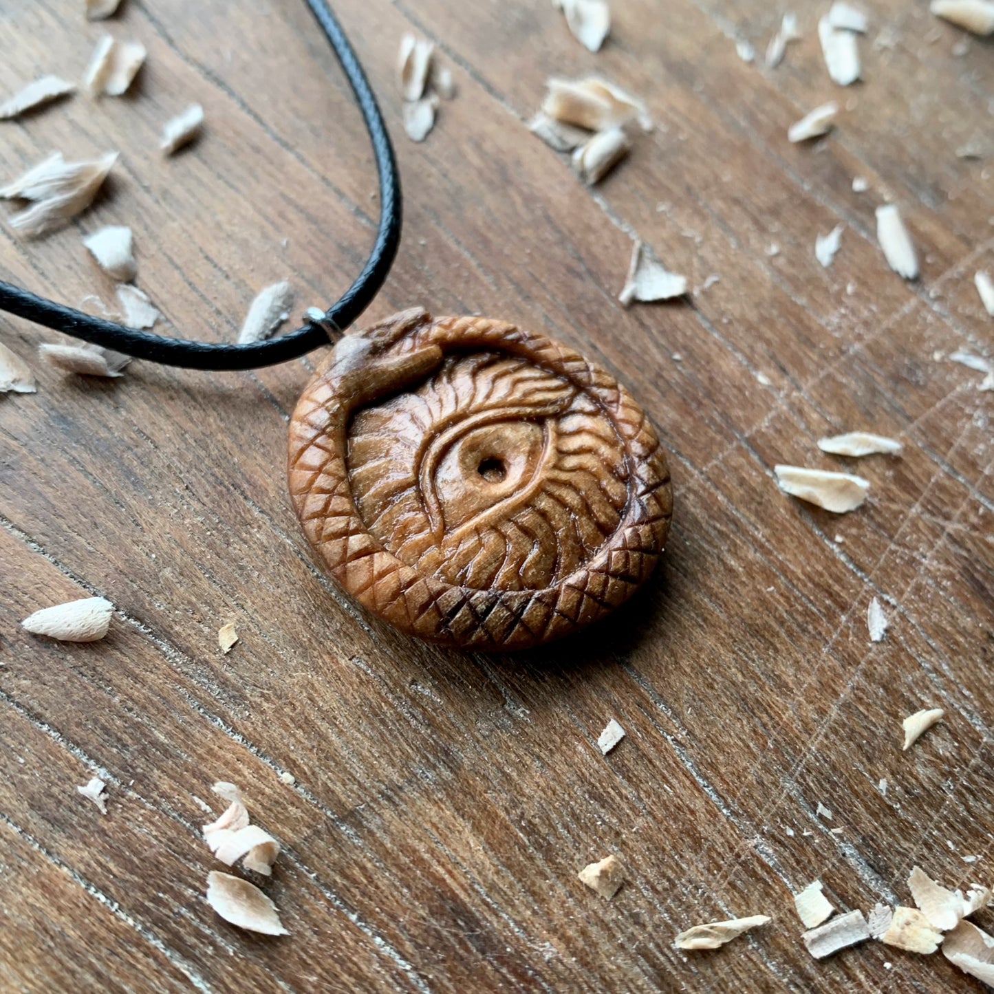 Ouroboros With Eye Design Pendant