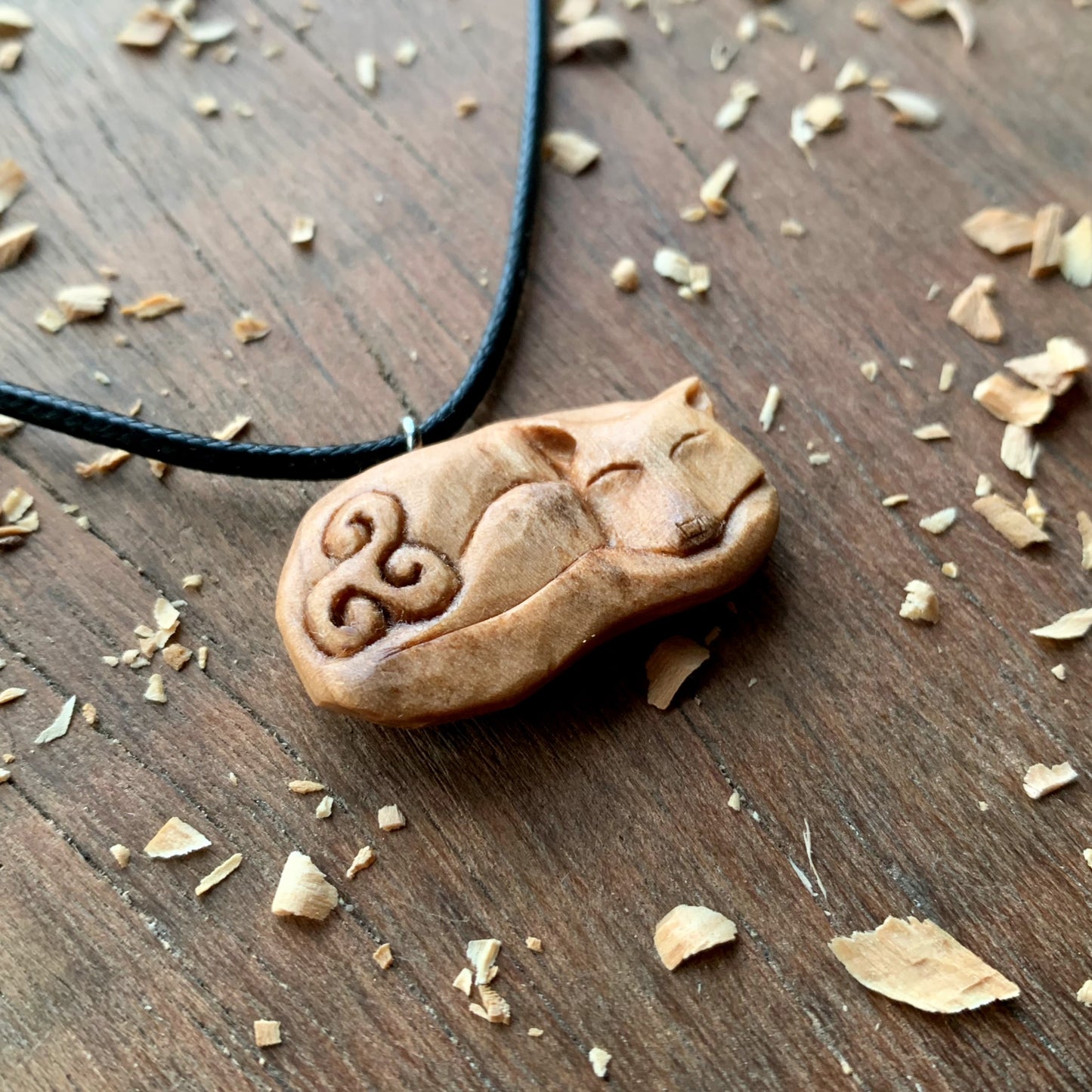 Sleeping Fox Triskelion Pendant