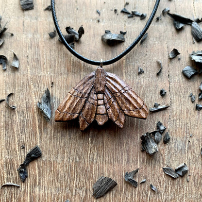 Moth Walnut Wood Pendant