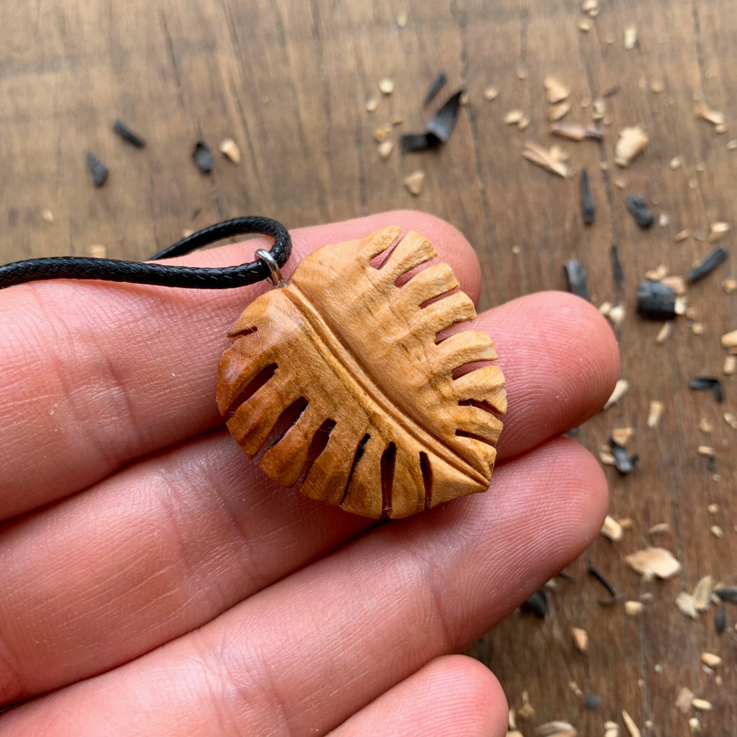 Monstera Leaf Pendant