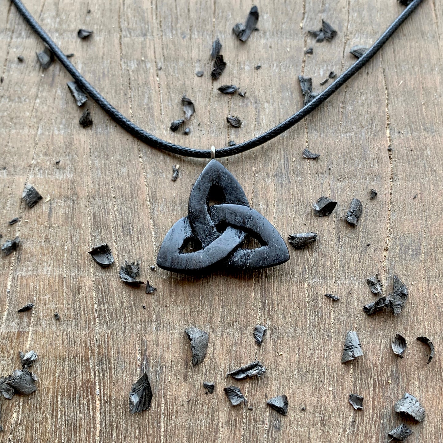 Triquetra Bog Oak Pendant