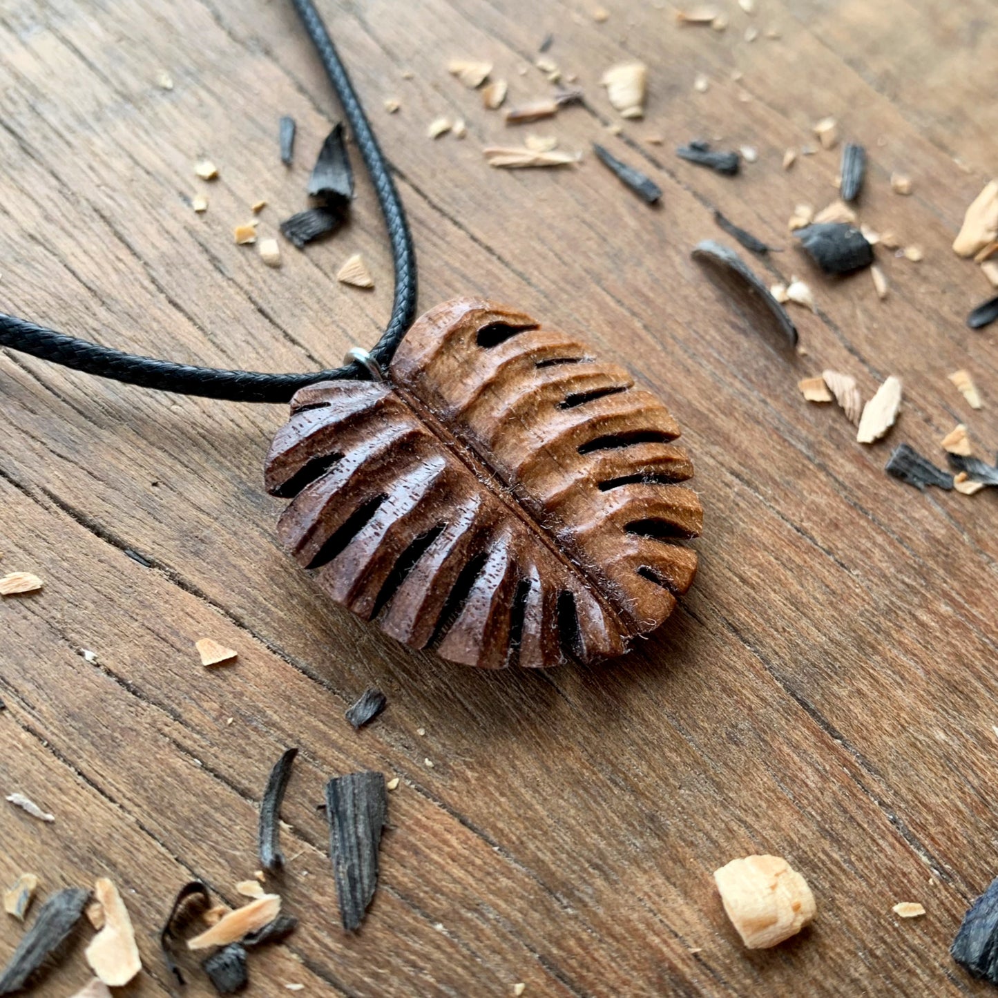 Monstera Leaf Pendant