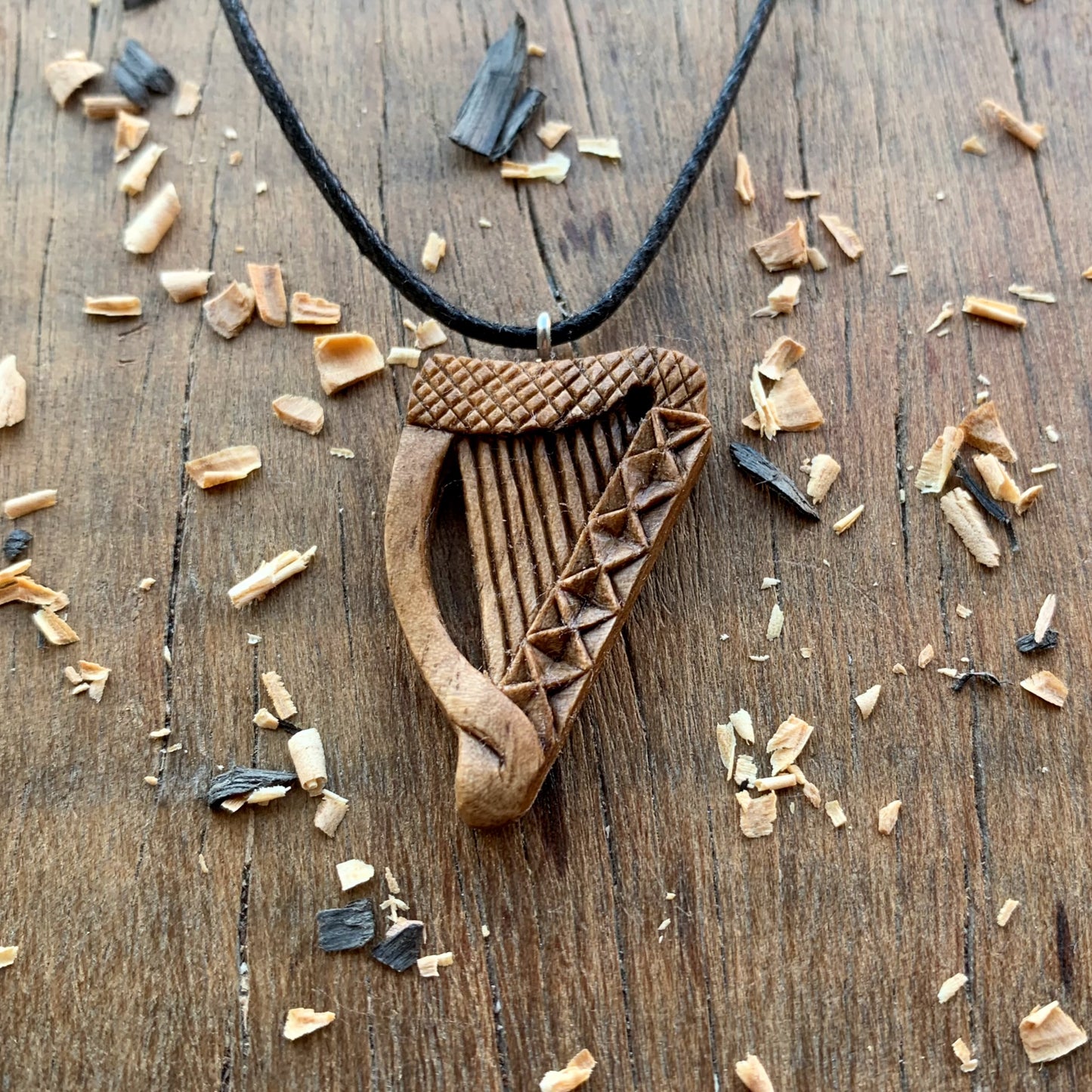 Celtic Harp Pendant Style 2