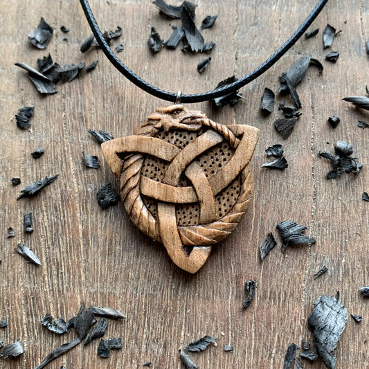 Ouroboros Dragon Triquetra Pendant