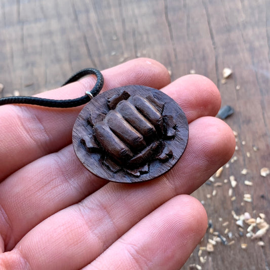 Punch Walnut Wood Pendant