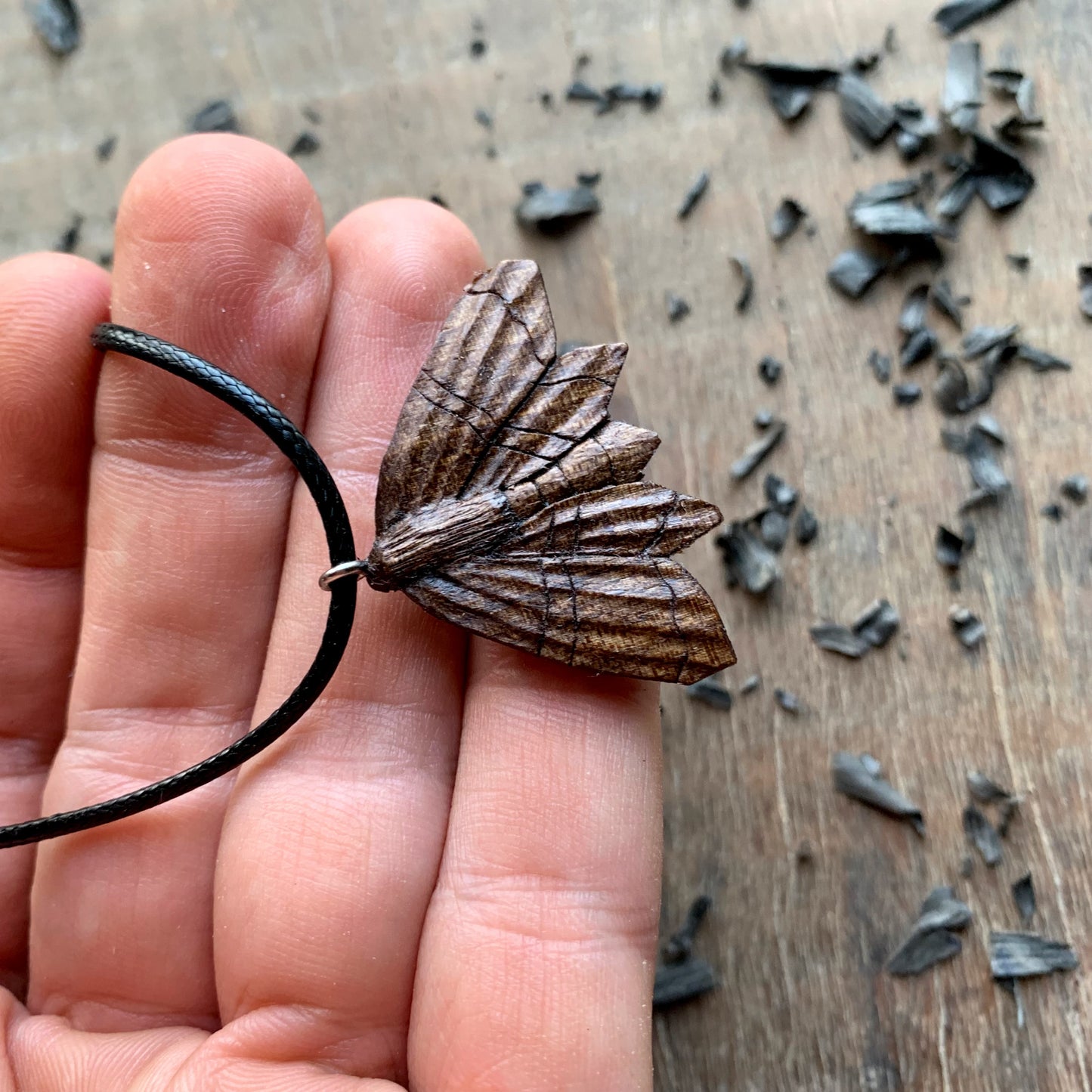 Moth Walnut Wood Pendant