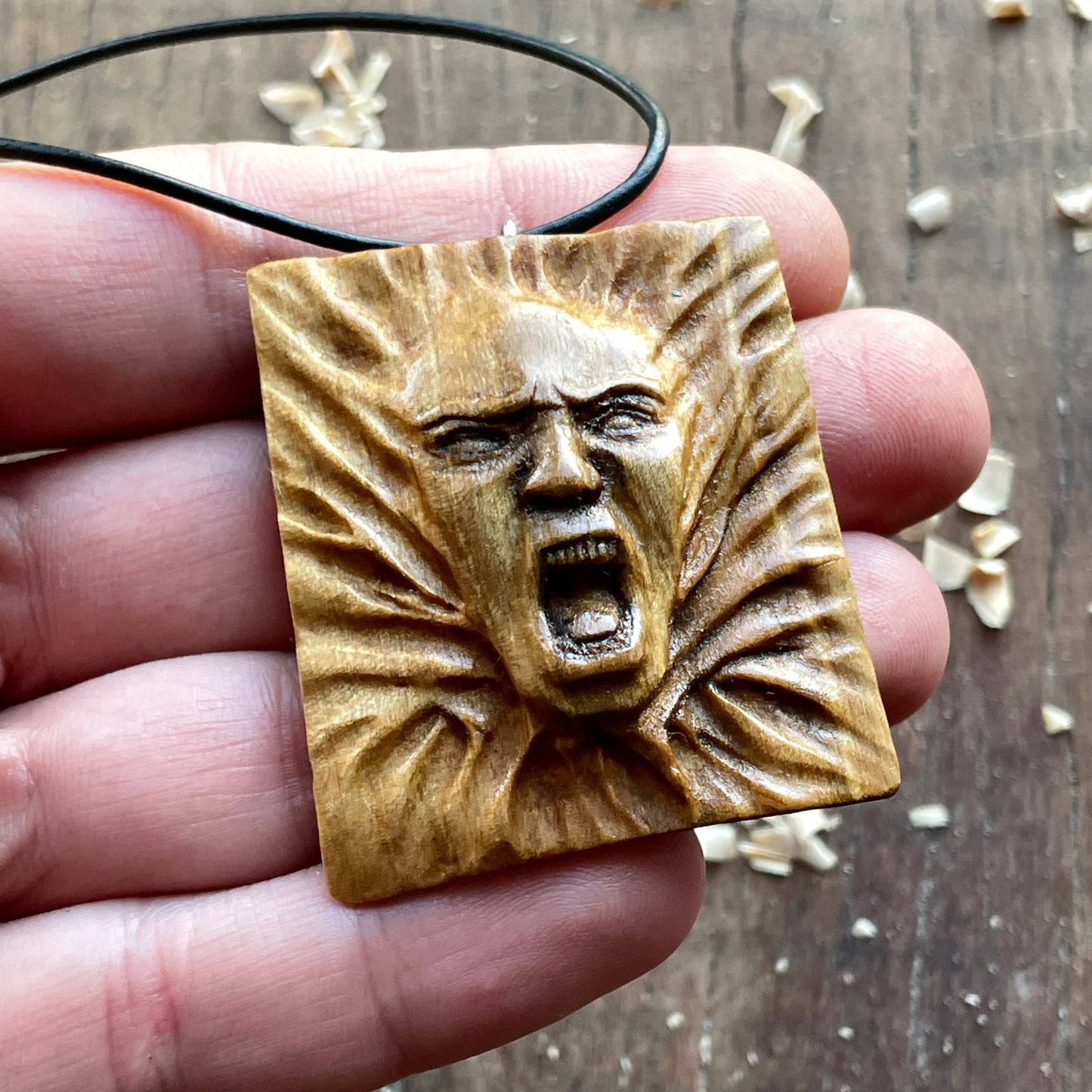 "Veiled" Wood Spirit Pendant
