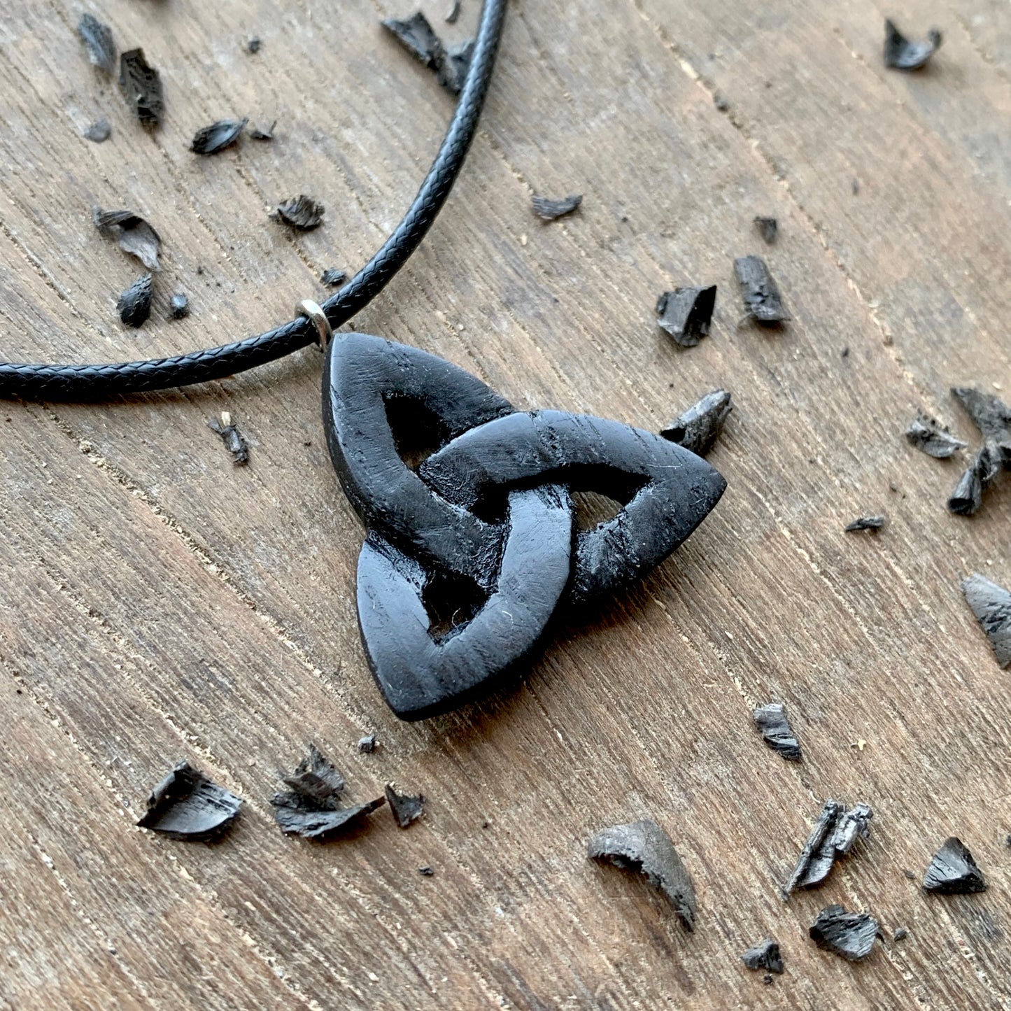 Triquetra Bog Oak Pendant