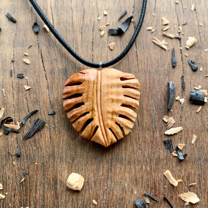 Monstera Leaf Pendant