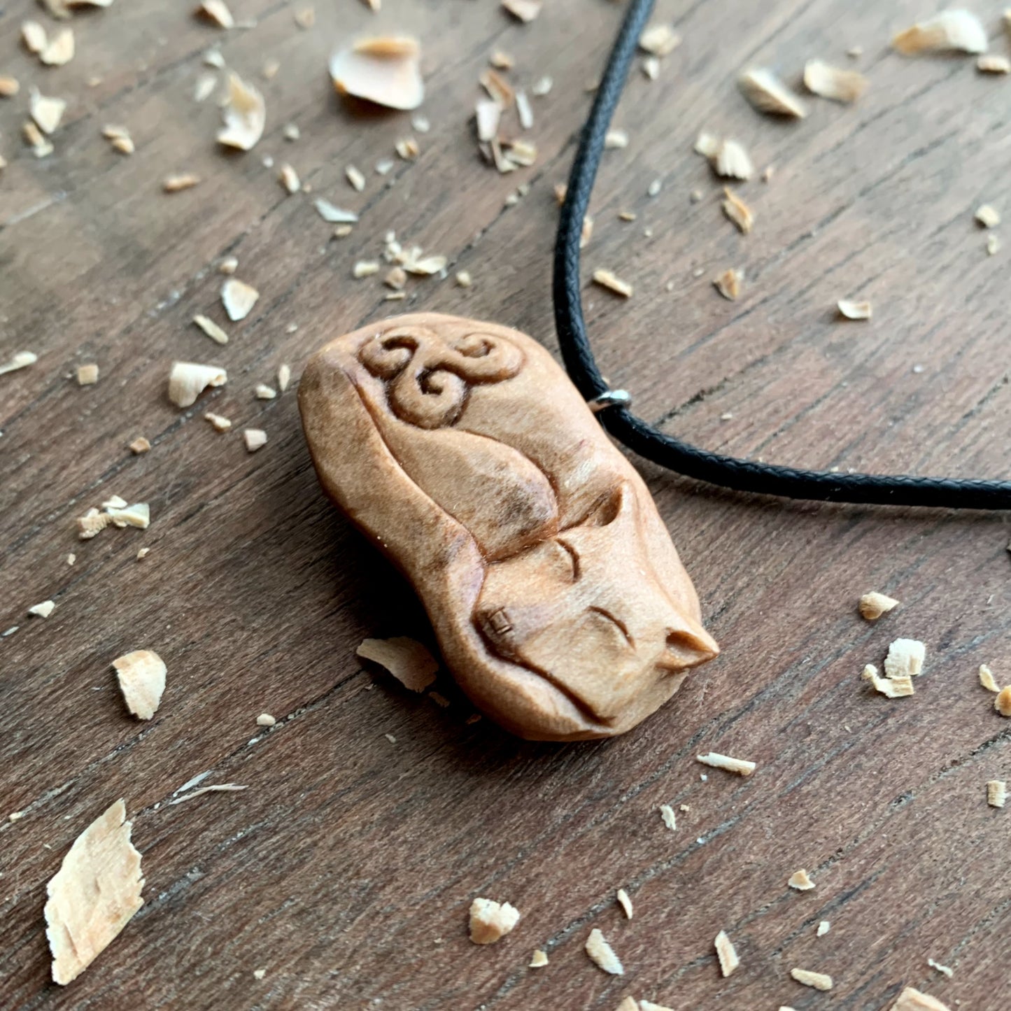 Sleeping Fox Triskelion Pendant