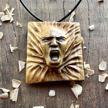 "Veiled" Wood Spirit Pendant
