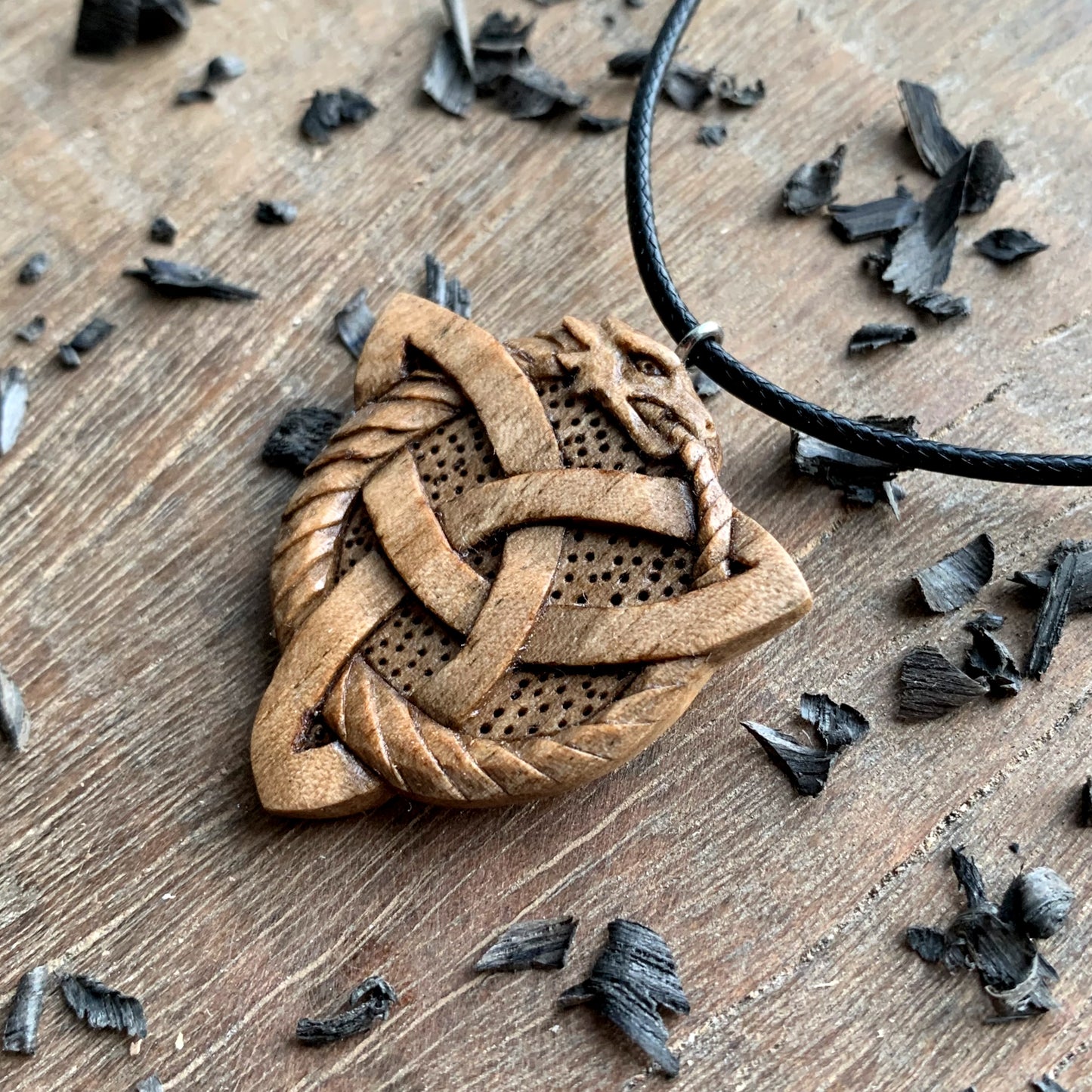 Ouroboros Dragon Triquetra Pendant