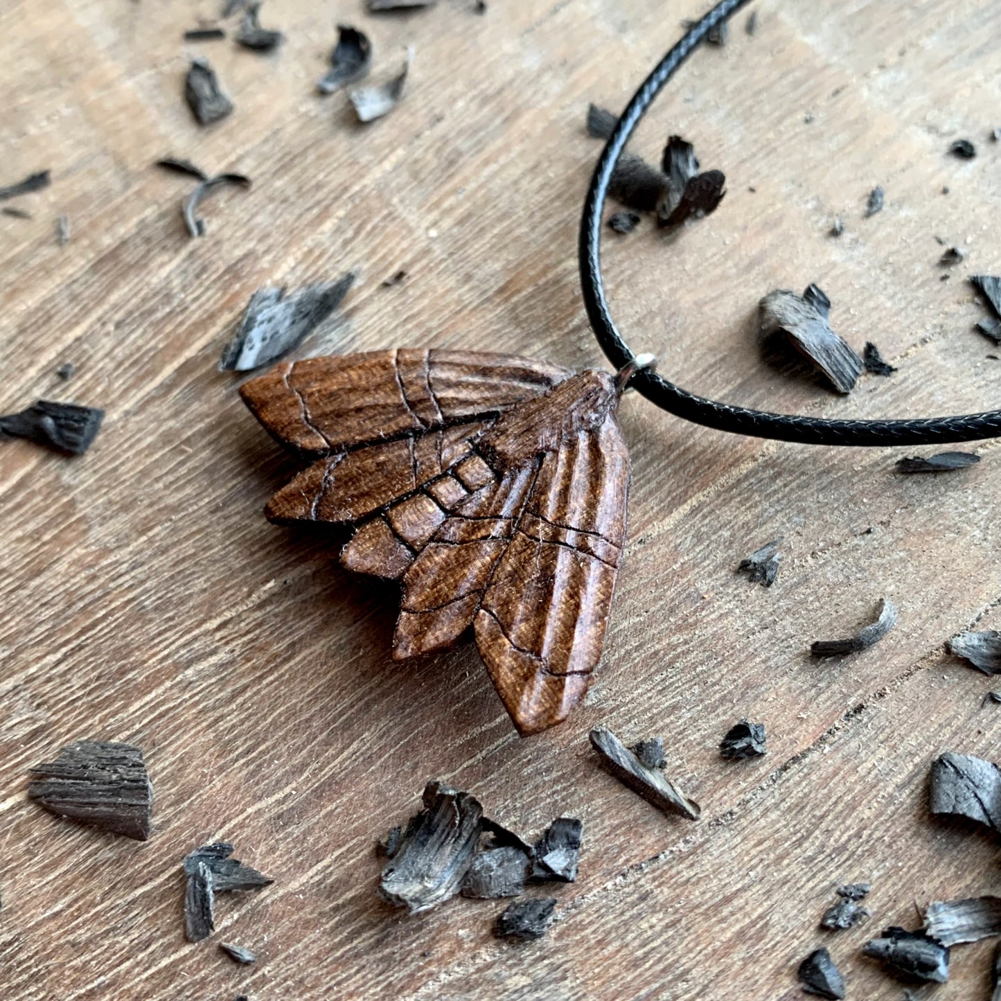 Moth Walnut Wood Pendant