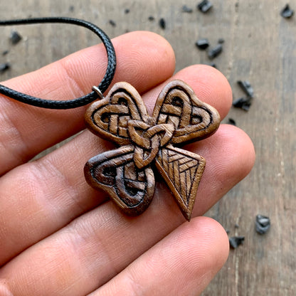 Celtic Shamrock Triquetra Pendant