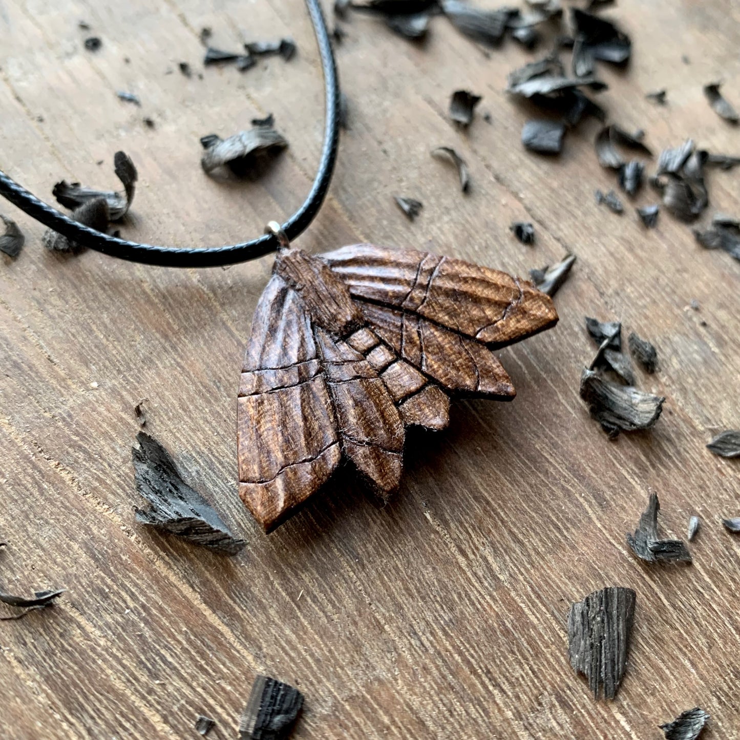 Moth Walnut Wood Pendant