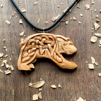 Celtic Design Bear Pendant