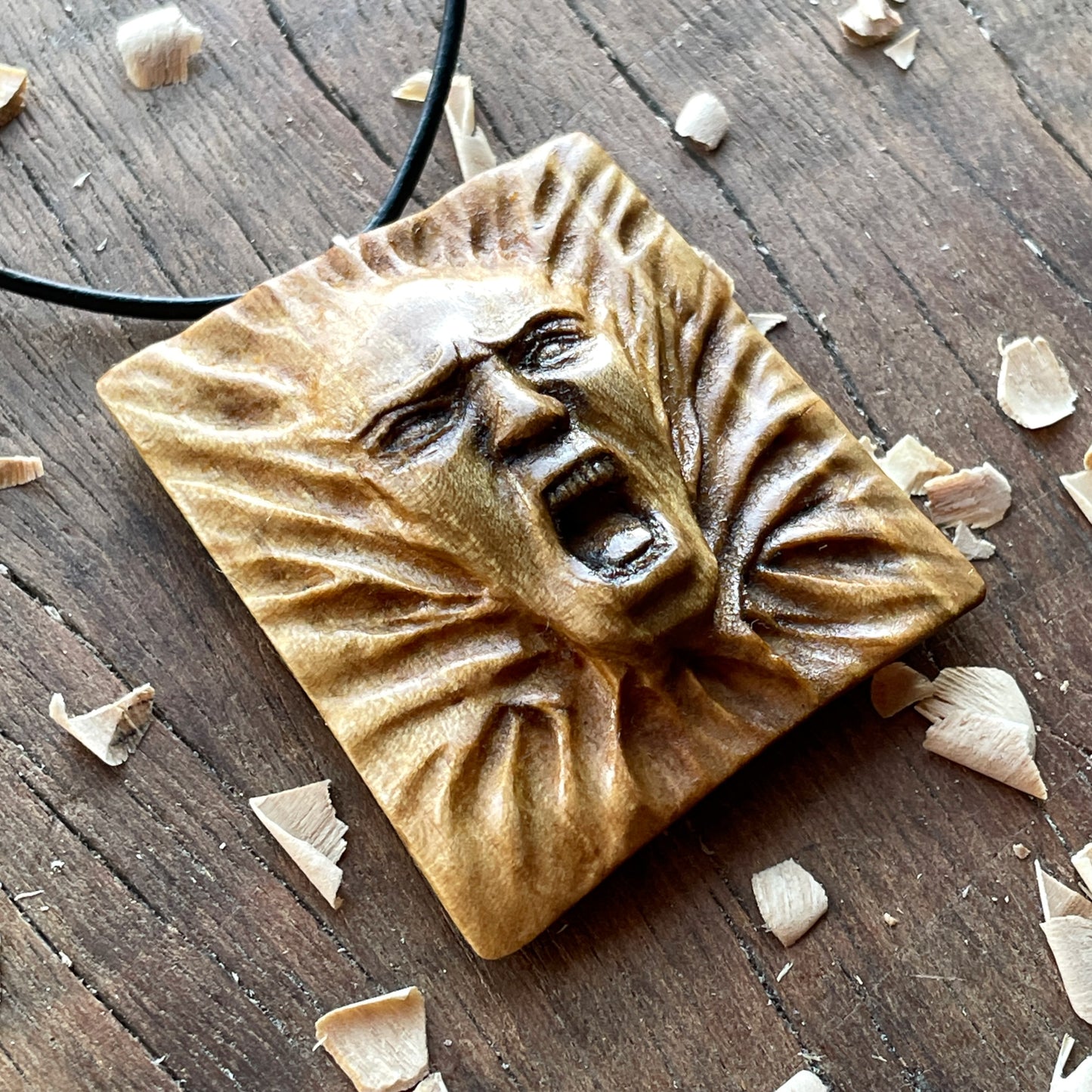 "Veiled" Wood Spirit Pendant