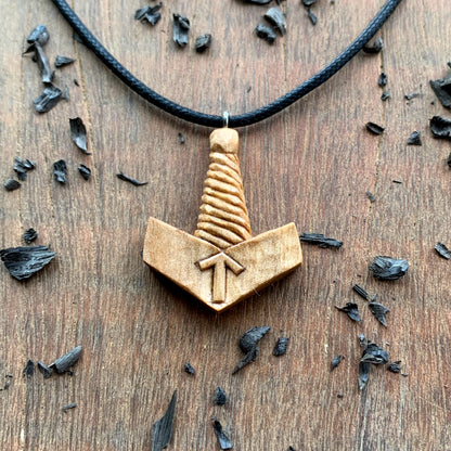 Mjolnir With Tiwaz Rune Pendant